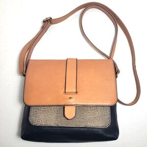 FOSSIL Kinley Small Tri-toned Leather Crossbody Bag